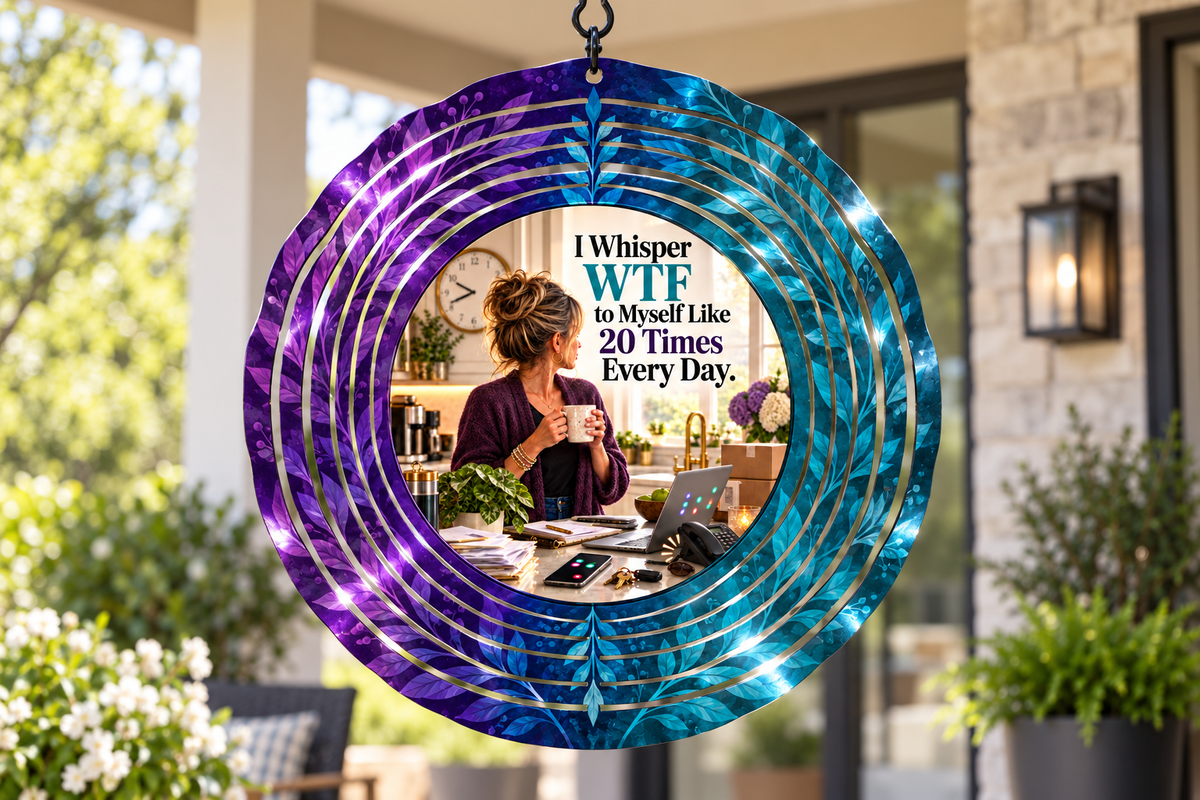 Quiet Reflection, Loud Internal Commentary — 8-Inch Wind Spinner