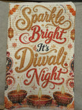 Sparkly Bright, It's Diwali Night - Microfiber Dish Towel