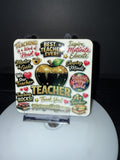Thank You Teacher Coaster with Cork Back