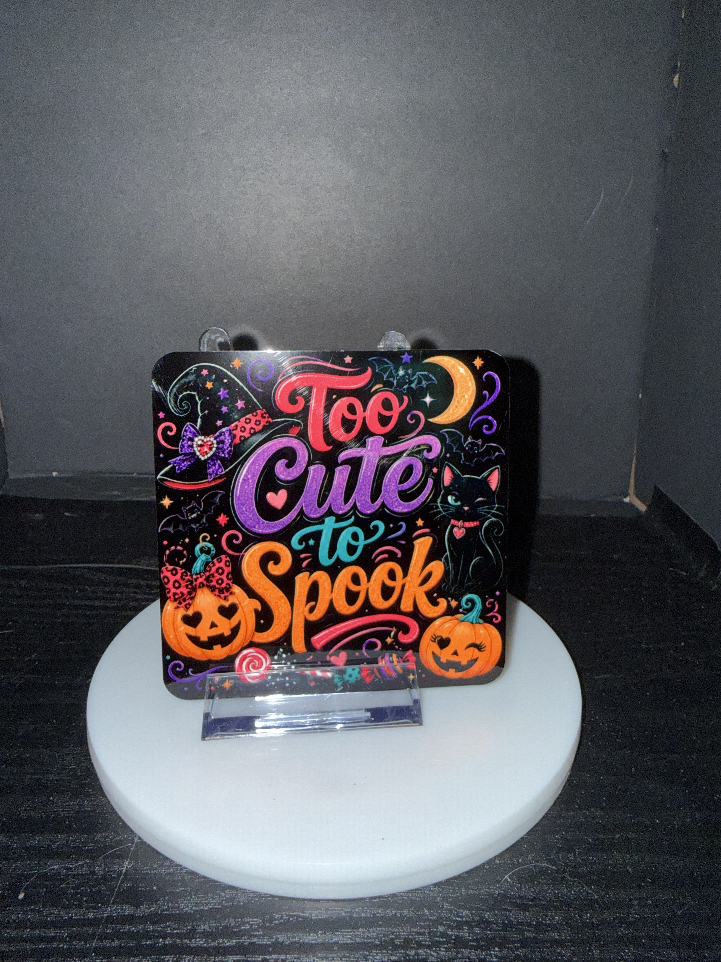 "Too Cute to Spook" Halloween  - Coaster