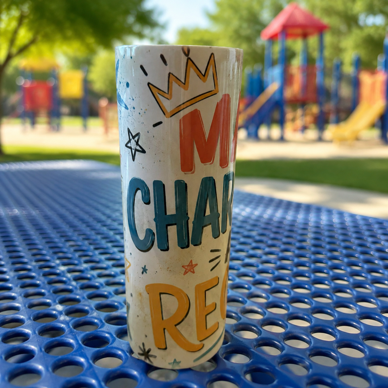 Main Character at Recess — 20oz Skinny Tumbler