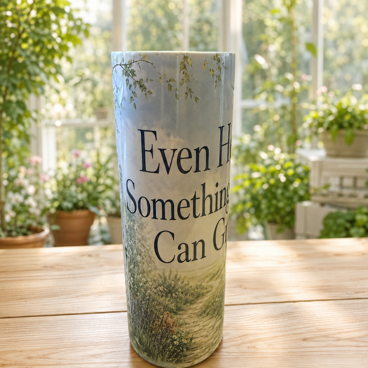 Even Here, Something Good Can Grow — 20oz Skinny Tumbler