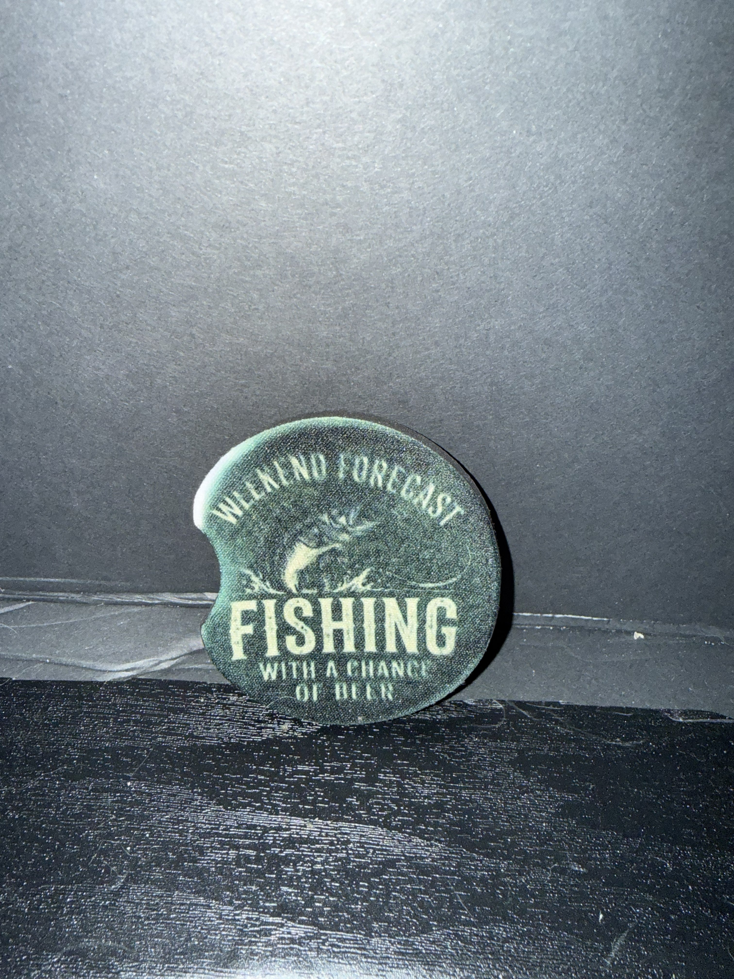 Car Coasters: Weekend Forecast — Fishing with a Chance of Beer